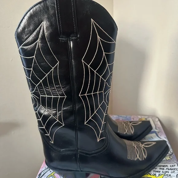 Jeffrey Campbell Spiderweb western boots - Picture 3 of 7